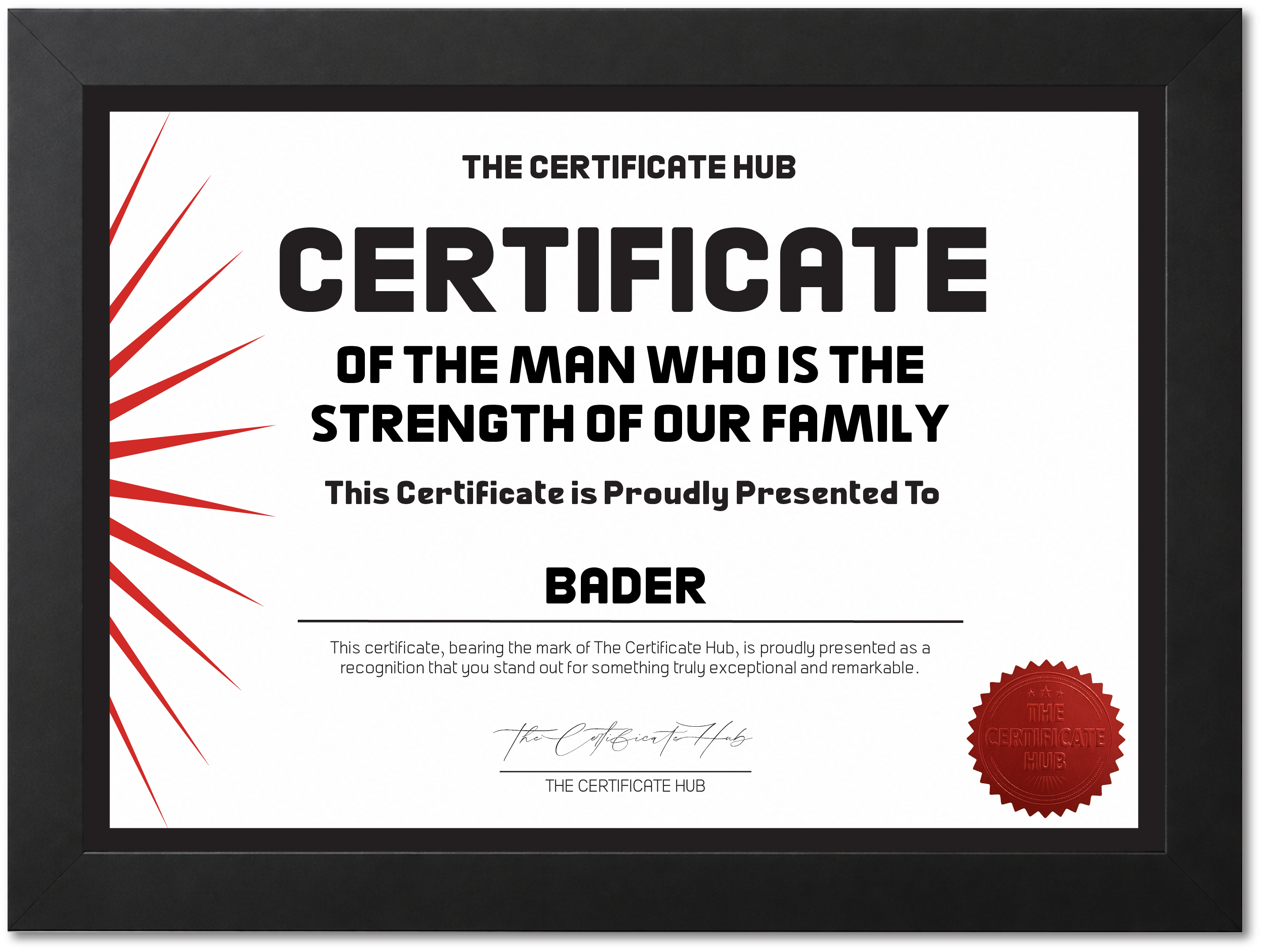 MAN WHO IS THE STRENGTH OF OUR FAMILY
