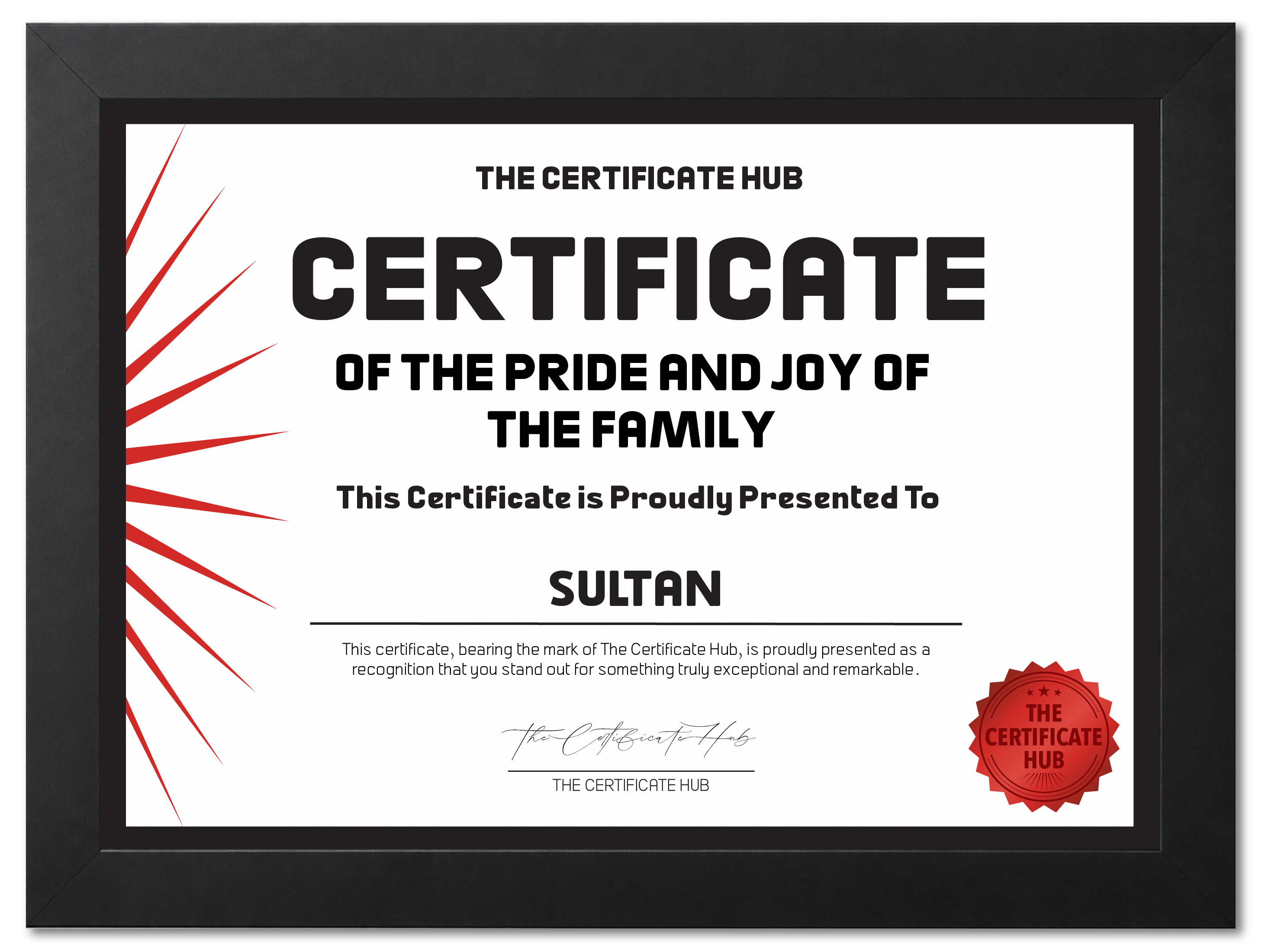 PRIDE AND JOY OF THE FAMILY